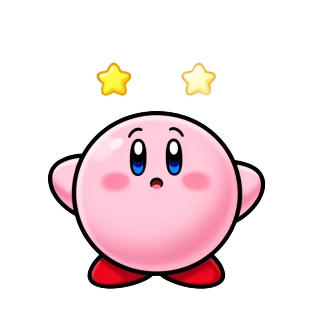 Kirby looking up at stars
